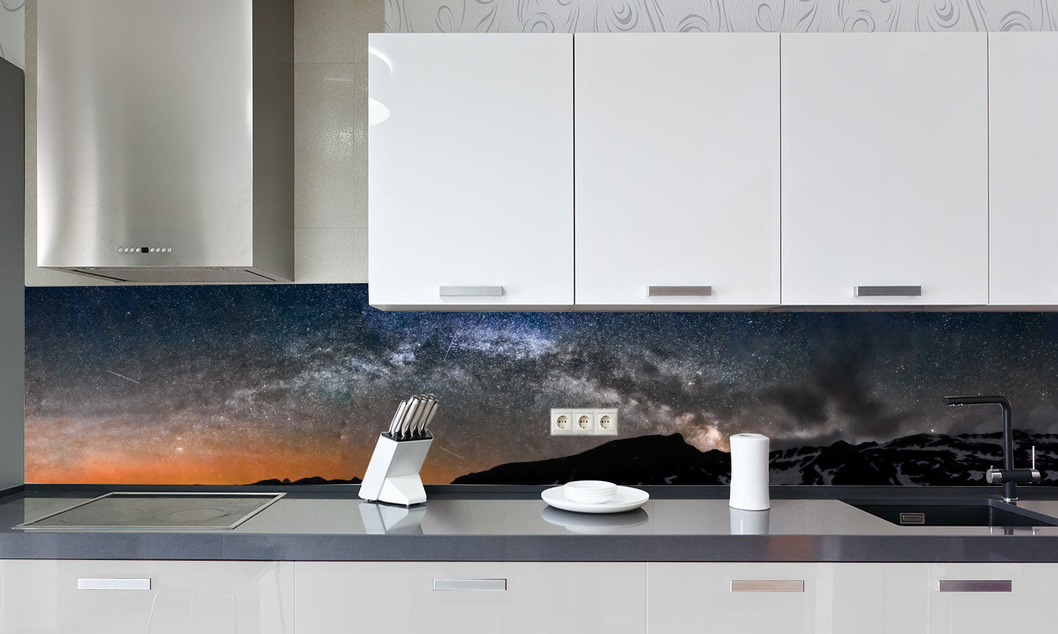 Kuhinjski paneli Milky Way stars panorama - Pleksi steklo - s tiskom za kuhinjo, Stenske obloge PKU0264
