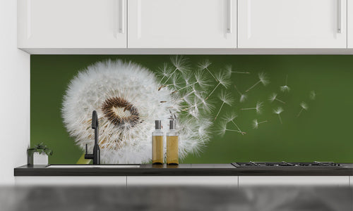 Kuhinjski paneli Dandelion seed - Stekleni / PVC plošče / Pleksi steklo - s tiskom za kuhinjo, Stenske obloge PKU0280 - Life-decor.si