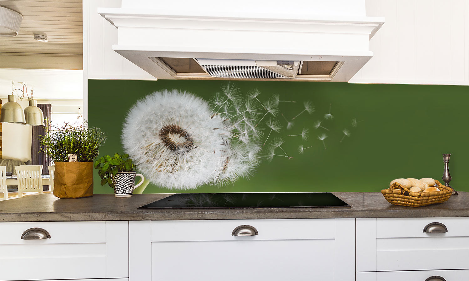 Kuhinjski paneli Dandelion seed - Stekleni / PVC plošče / Pleksi steklo - s tiskom za kuhinjo, Stenske obloge PKU0280 - Life-decor.si