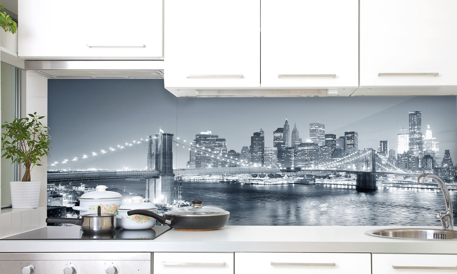 Kuhinjski paneli New York City - Pleksi steklo - s tiskom za kuhinjo, Stenske obloge PKU0302