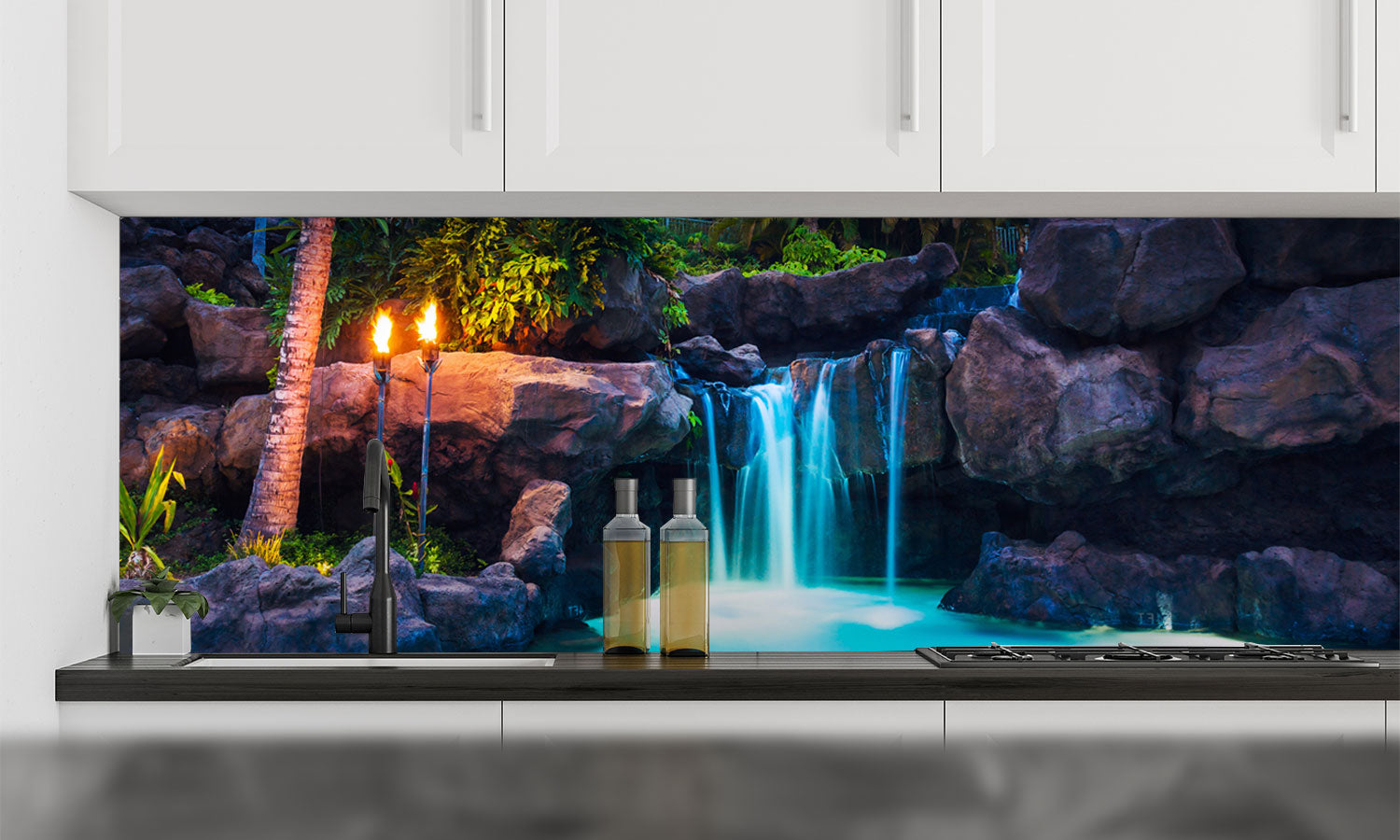 Kuhinjski paneli Tropical Resort - Pleksi steklo - s tiskom za kuhinjo, Stenske obloge PKU0314