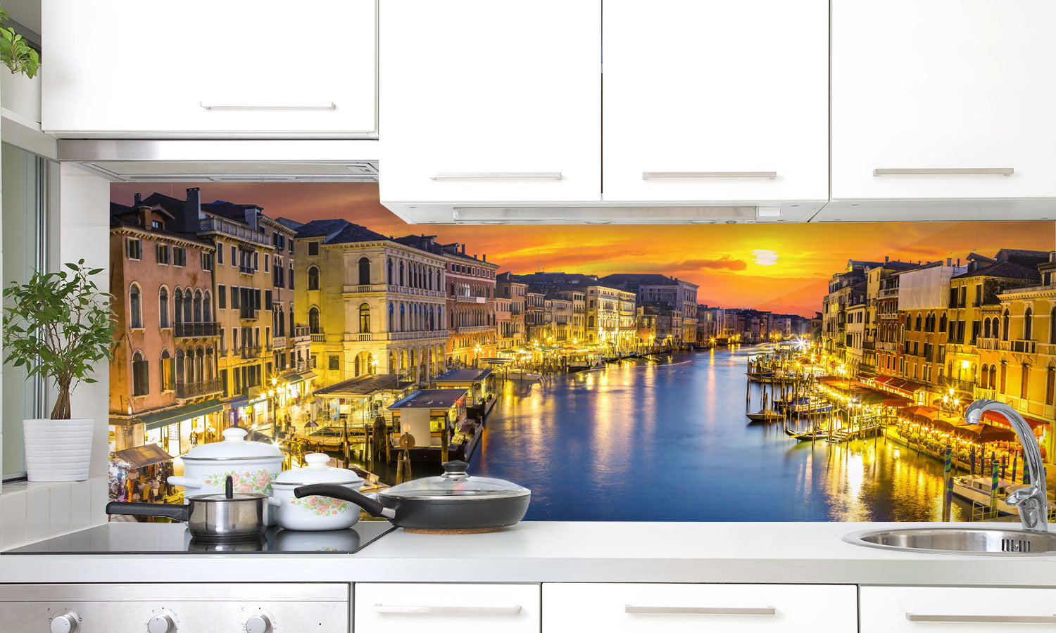 Kuhinjski paneli Venice, Italy - Pleksi steklo - s tiskom za kuhinjo, Stenske obloge PKU0330