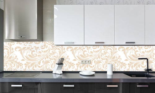 Kuhinjski paneli Damask wallpaper - Stekleni / PVC plošče / Pleksi steklo - s tiskom za kuhinjo, Stenske obloge PKU0335 - Life-decor.si
