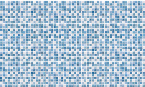 Kuhinjski paneli  Blue tile - Stekleni / PVC plošče / Pleksi steklo - s tiskom za kuhinjo, Stenske obloge PKU099 - Life-decor.si