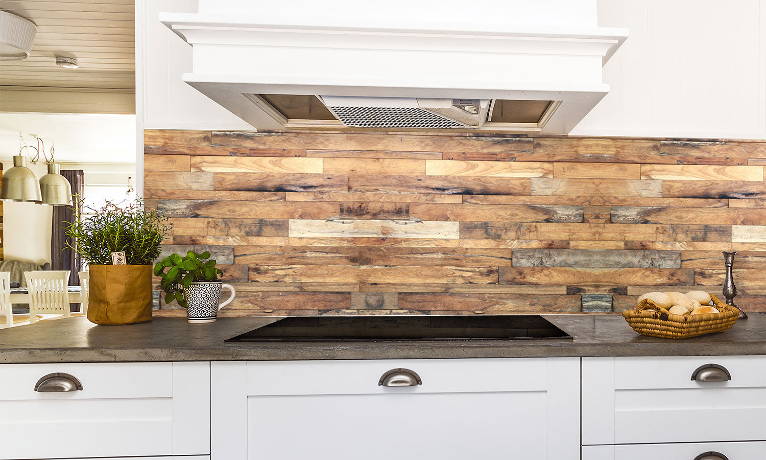Kuhinjski paneli Wood texture - Pleksi steklo - s tiskom za kuhinjo, Stenske obloge PKU0122
