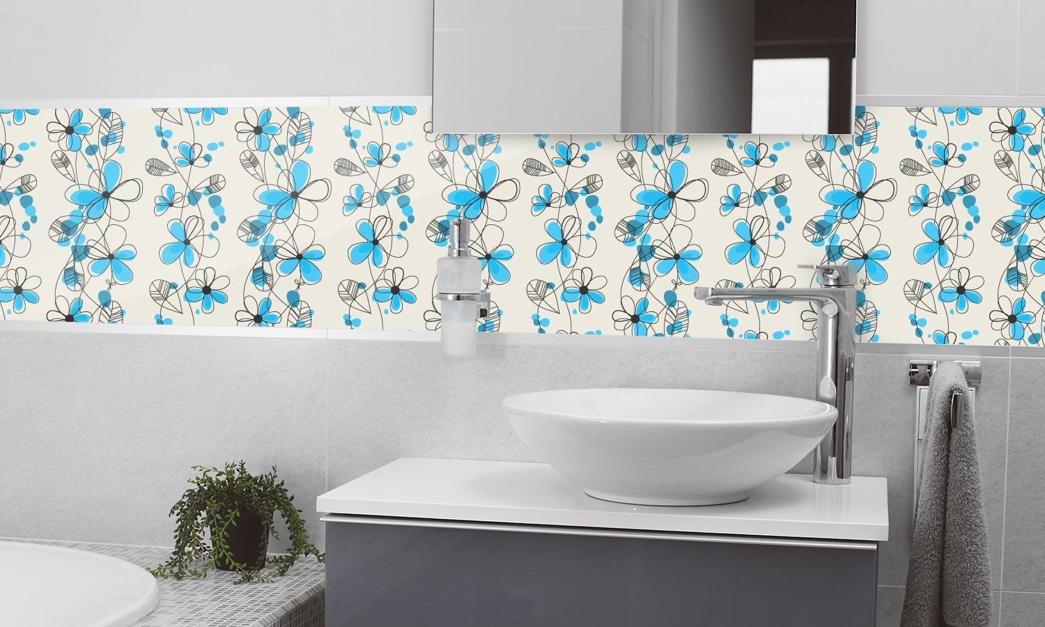 Kuhinjski paneli Seamless vintage floral pattern - Pleksi steklo - s tiskom za kuhinjo, Stenske obloge PKU0345