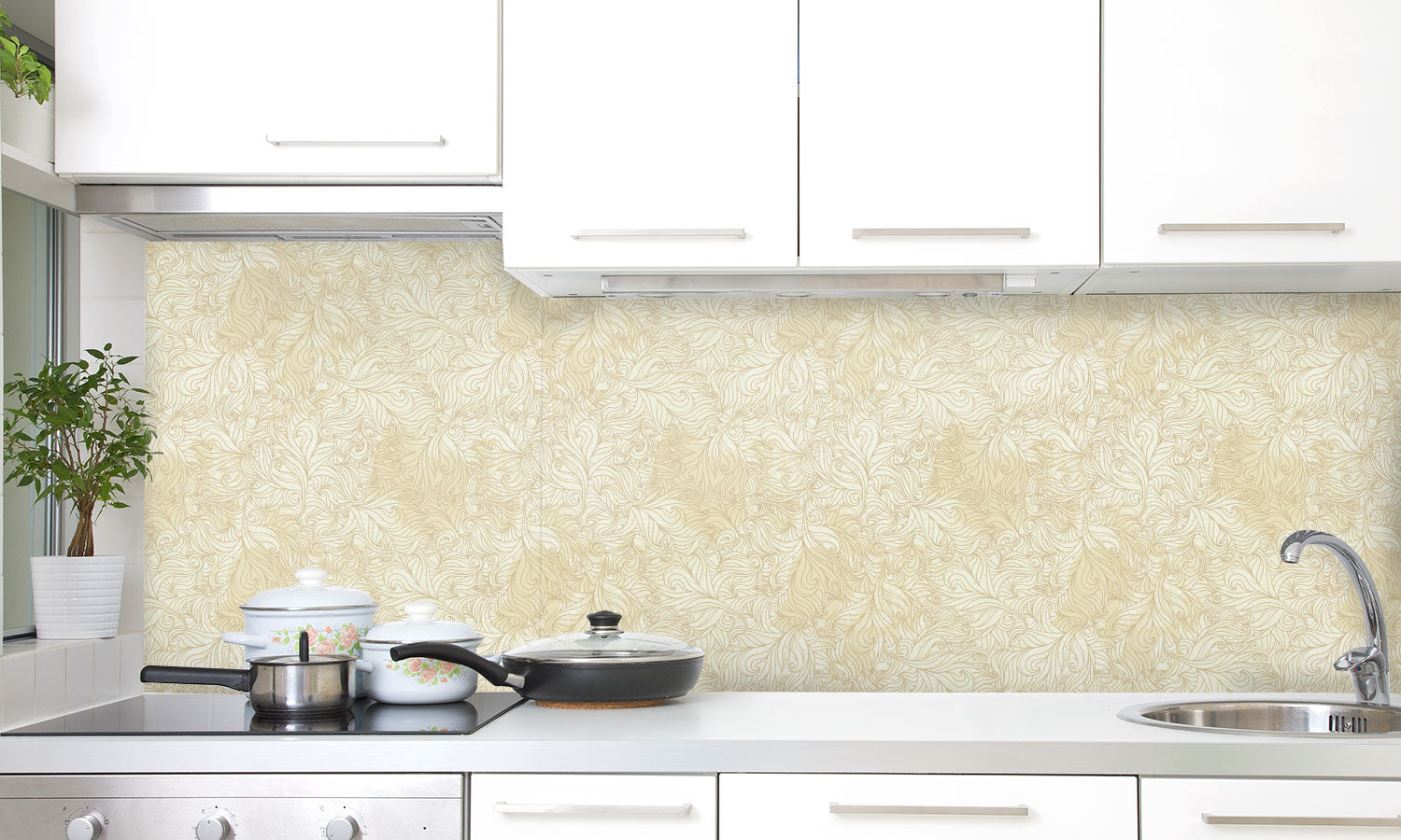 Kuhinjski paneli Seamless hand-drawn pattern - Pleksi steklo - s tiskom za kuhinjo, Stenske obloge PKU0360