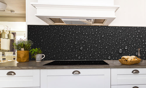 Kuhinjski paneli  Water drops - Stekleni / PVC plošče / Pleksi steklo - s tiskom za kuhinjo, Stenske obloge PKU0385 - Life-decor.si