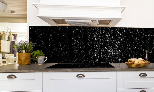 Kuhinjski paneli  Waterdrops bubbles background - Stekleni / PVC plošče / Pleksi steklo - s tiskom za kuhinjo, Stenske obloge PKU0386 - Life-decor.si