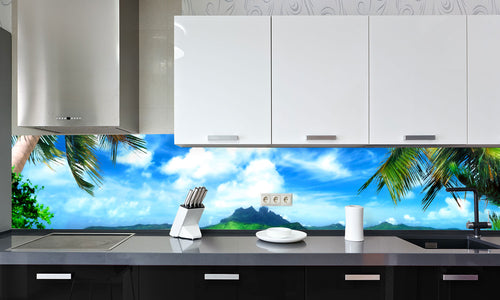 Kuhinjski paneli  Magical coast - Stekleni / PVC plošče / Pleksi steklo - s tiskom za kuhinjo, Stenske obloge PKU0398 - Life-decor.si