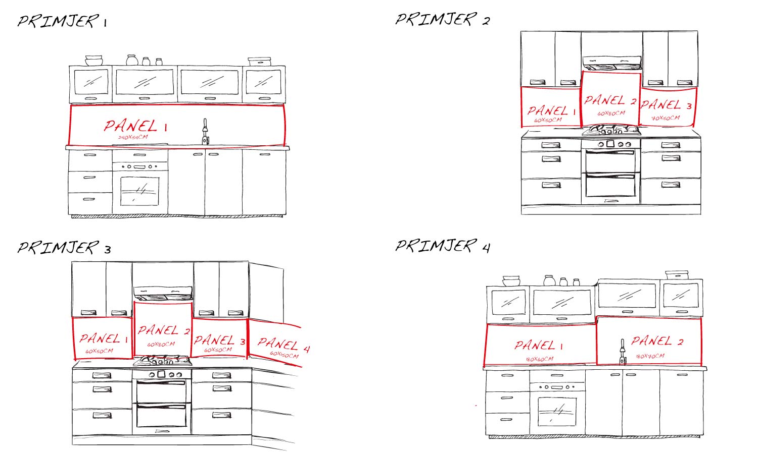 Kuhinjski paneli Red damask - Pleksi steklo - s tiskom za kuhinjo, Stenske obloge PKU0336
