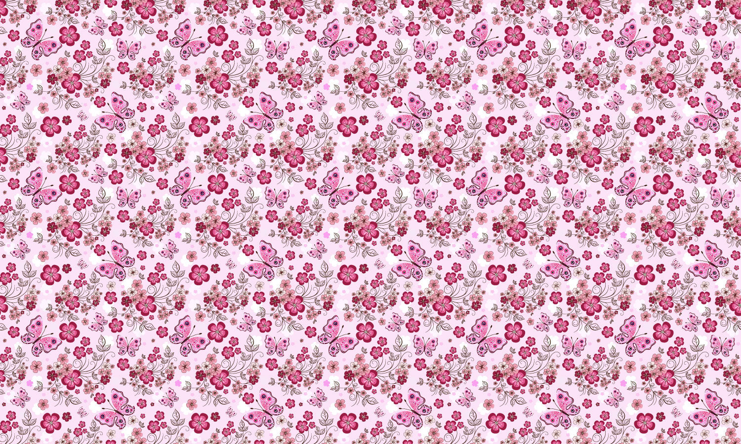 Kuhinjski paneli Pink seamless floral pattern - Pleksi steklo - s tiskom za kuhinjo, Stenske obloge PKU0353