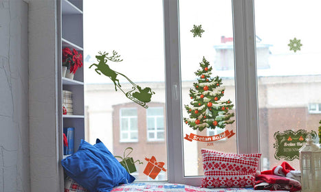 Božične nalepke za okna - Dekoracija za okna WLB003 - Life-decor.si