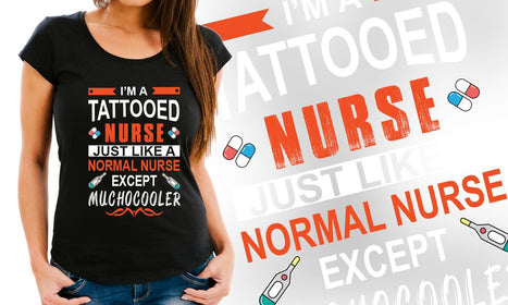 Majica Tattoo Nurse, Moška, Ženska in Otroški model 150g.  TS214