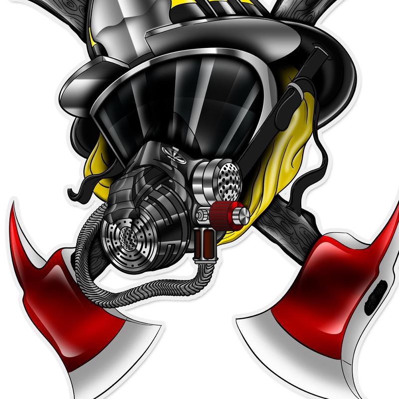 Nalepke gasilskih mask. AUR036