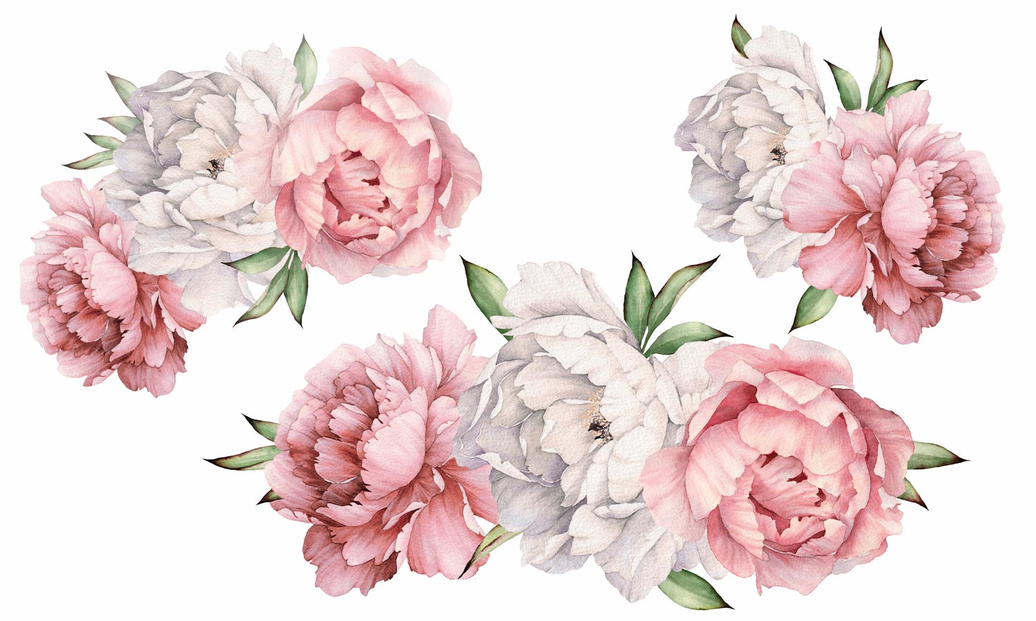 Stenske nalepke Watercolor Roses - 3D076