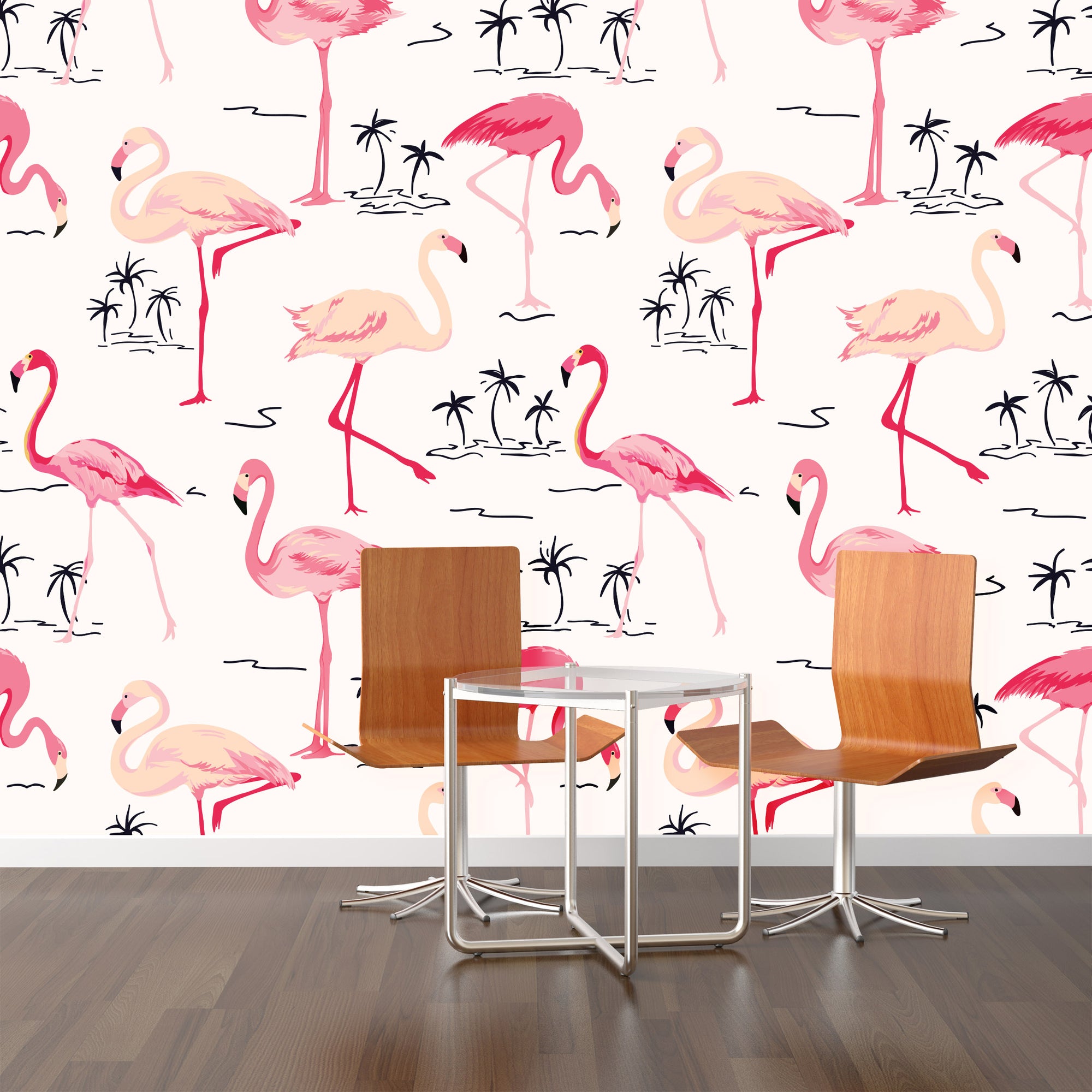 Samolepilne stenske tapete  Flamingos SW552